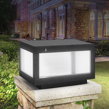 Solar Wall Lamp With Dimmable Led Black Aluminum