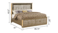 King Bed Made With Wood In Gold Box Spring Not Required King Gold Wood Bedroom Contemporary,Modern Slat Beds Wood