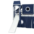 Twin Size Loft Bed With Tent And Tower Blue Blue Solid Wood