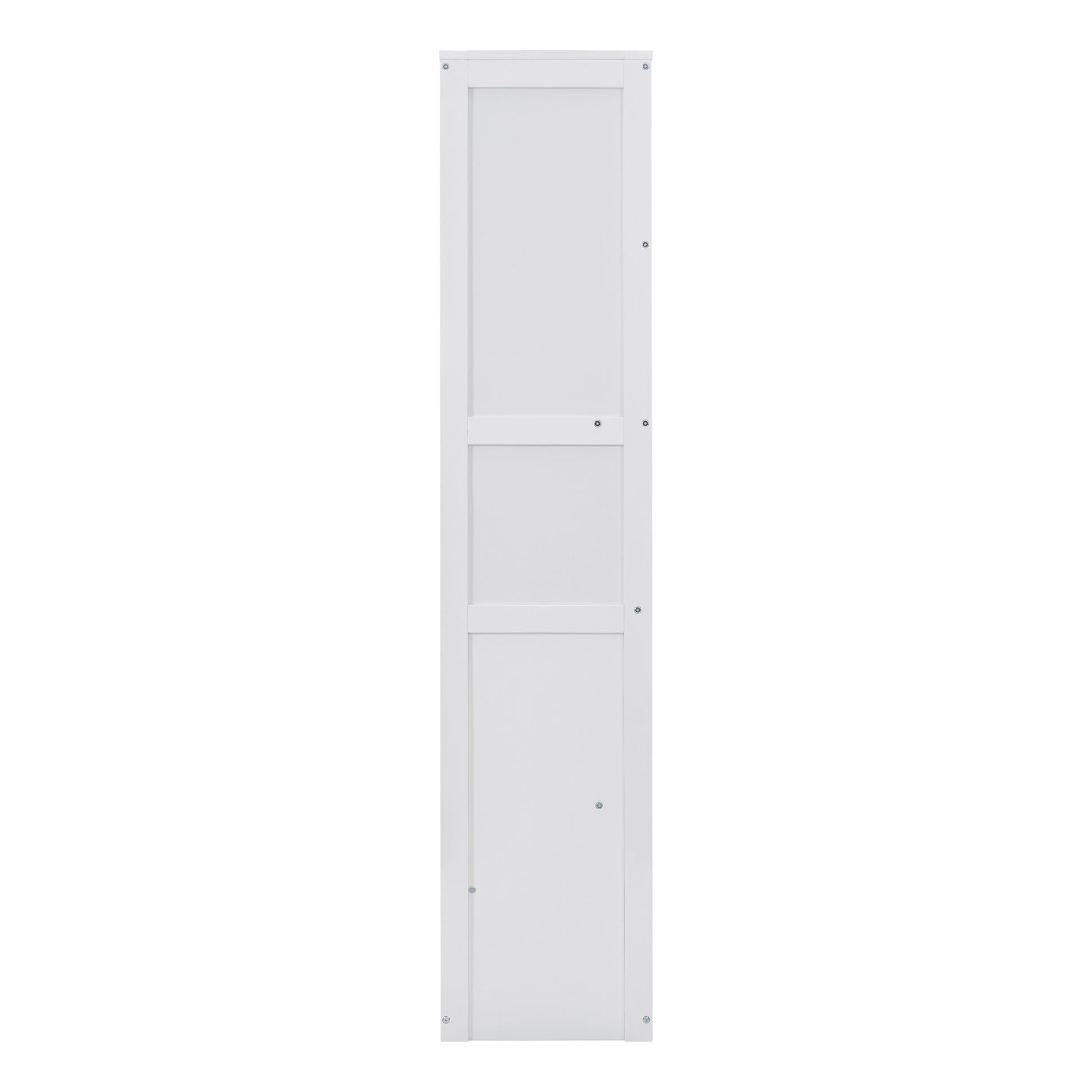 Full Size Murphy Bed Wall Bed With Shelves,White White Solid Wood Mdf