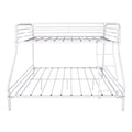 Twin Over Full Metal Bunk Bed, Heavy Duty Bunk Bed,Easy Assembly With Enhanced Upper Level Guardrail, White Box Spring Not Required Twin White Metal Bedroom Bunk Metal