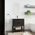 30 Inch Bathroom Vanity With Sink And 2 Soft Close Drawers Bvb01030Bct Bl9075B 2 Black Chestnut 1 Bathroom Freestanding Modern Plywood