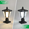 Solar Column Headlights With Dimmable Led 2 Pack Black Pc Aluminium