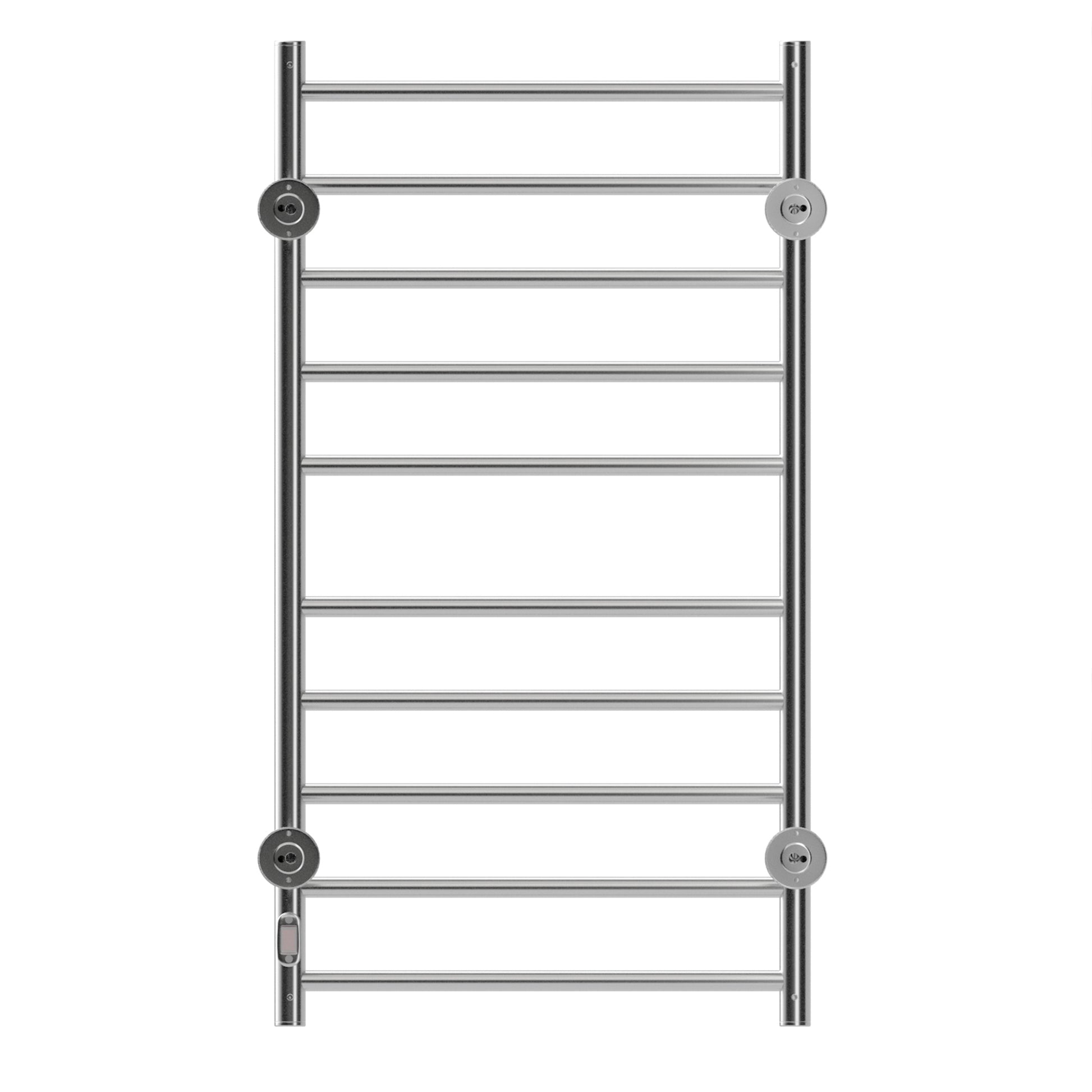 Electric Heated Towel Rack For Bathroom, Wall Mounted Towel Warmer, 10 Stainless Steel Bars Drying Rack Silver Bathroom Aluminium