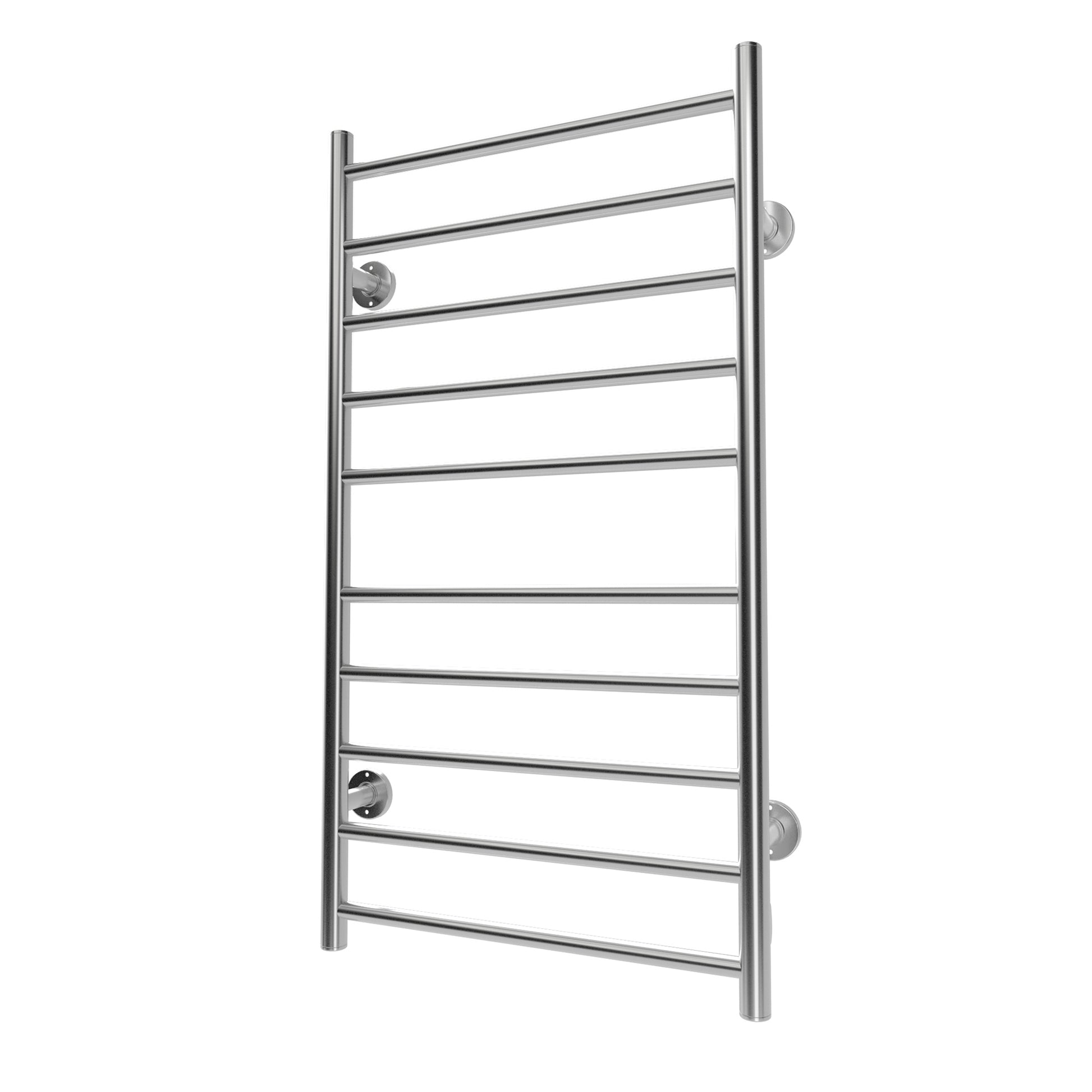 Electric Heated Towel Rack For Bathroom, Wall Mounted Towel Warmer, 10 Stainless Steel Bars Drying Rack Silver Bathroom Aluminium