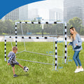 Portable Soccer Door Frame 5.2Ft High, Soccer Door, Courtyard Park For Youth Soccer Matches Black White Iron