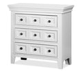 Transitional Style White Color Solid Wood 1Pc Nightstand Only Bedroom Furniture Bedside Table Round Knobs 3 Drawers Nightstand White 3 Drawers Bedroom Bedside Cabinet Classic,Transitional Solid Wood White Solid Wood
