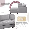 Upholstery Convertible Sectional Sofa, L Shaped Couch With Reversible Chaise Gray Polyester