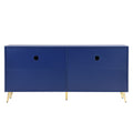 Tv Stand For 60 Inch Tv, Entertainment Center Tv Media Console Table, Modern Tv Stand With Storage, Tv Console Cabinet Furniture For Living Room Navy Blue Mdf