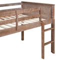 Wood Full Size Loft Bed With Hanging Clothes Racks, White Rustic Natural Box Spring Not Required Full Natural Wood Bedroom Solid Wood Mdf