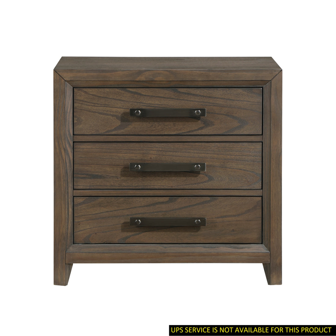 Dark Walnut Finish Nightstand Of 3 Drawers Classic Design Bedroom Furniture 1Pc Walnut 3 Drawers Bedroom Contemporary Wood