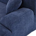 Modern Large L Shape Modular Sectional Sofa For Living Room, Bedroom, Salon, 2 Piece Free Combination, Simplified Style Blue Polyester 3 Seat