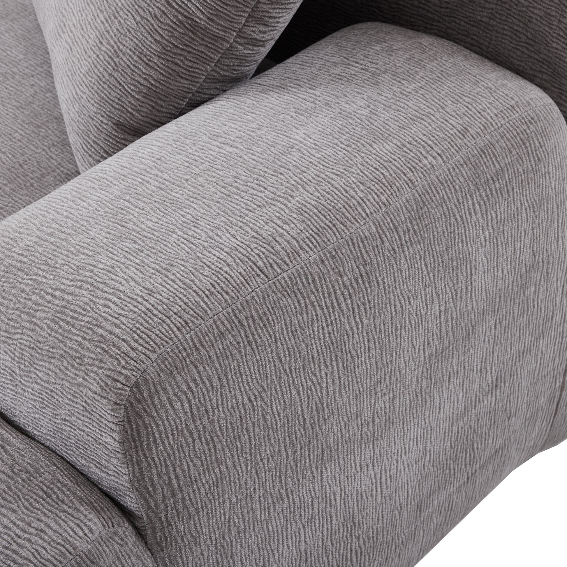 Modern Large L Shape Modular Sectional Sofa For Living Room, Bedroom, Salon, 2 Piece Free Combination, Simplified Style Gray Polyester 3 Seat