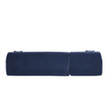 Modern Large L Shape Modular Sectional Sofa For Living Room, Bedroom, Salon, 2 Piece Free Combination, Simplified Style Blue Polyester 3 Seat