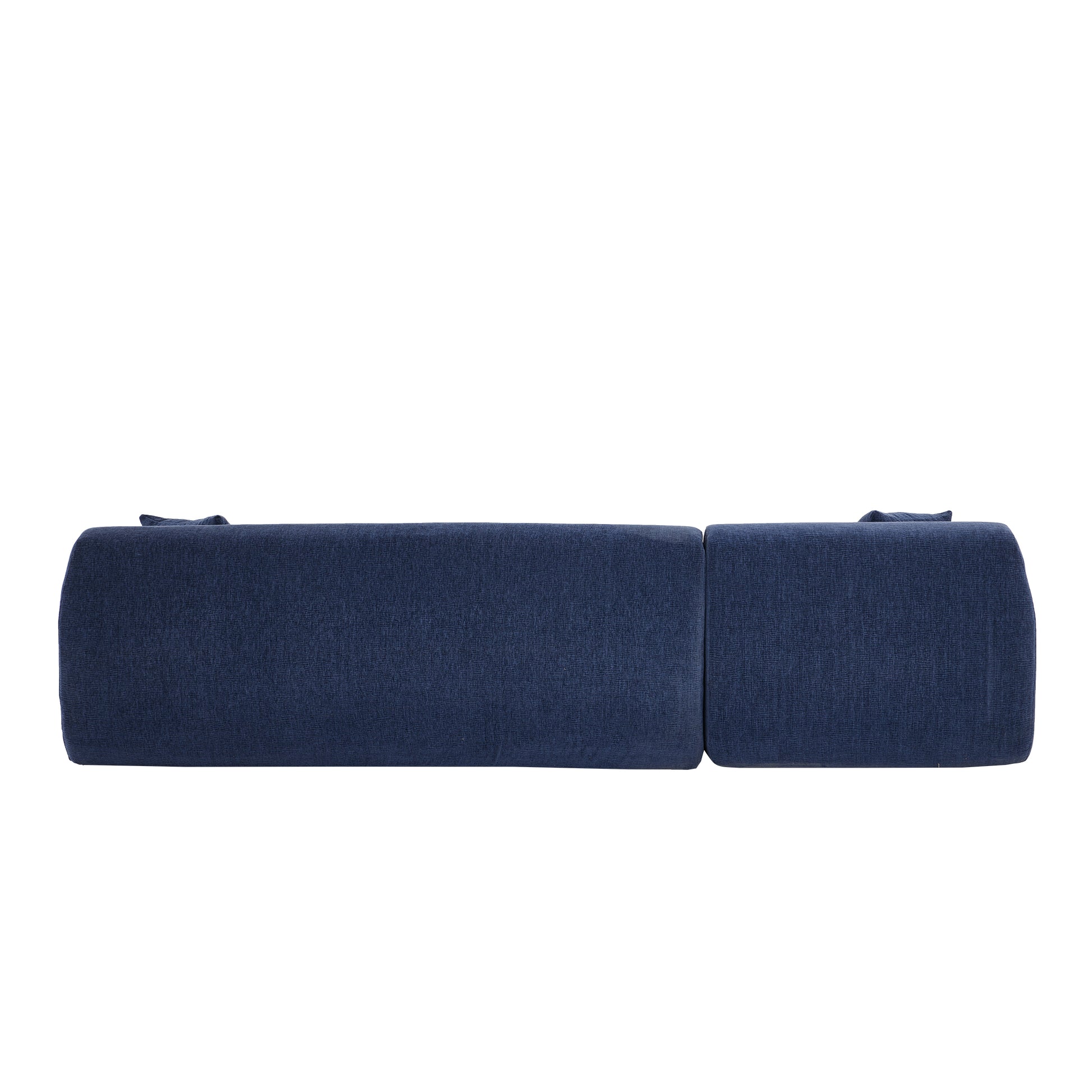 Modern Large L Shape Modular Sectional Sofa For Living Room, Bedroom, Salon, 2 Piece Free Combination, Simplified Style Blue Polyester 3 Seat