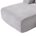 Modern Large L Shape Modular Sectional Sofa For Living Room, Bedroom, Salon, 2 Piece Free Combination, Simplified Style Gray Polyester 3 Seat