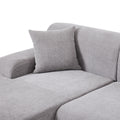 Modern Large L Shape Modular Sectional Sofa For Living Room, Bedroom, Salon, 2 Piece Free Combination, Simplified Style Gray Polyester 3 Seat
