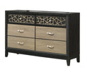 Selena Modern & Contemporary Dresser Made With Wood In Black And Natural Black Natural Bedroom Contemporary,Modern Wood