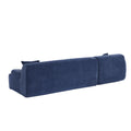 Modern Large L Shape Modular Sectional Sofa For Living Room, Bedroom, Salon, 2 Piece Free Combination, Simplified Style Blue Polyester 3 Seat