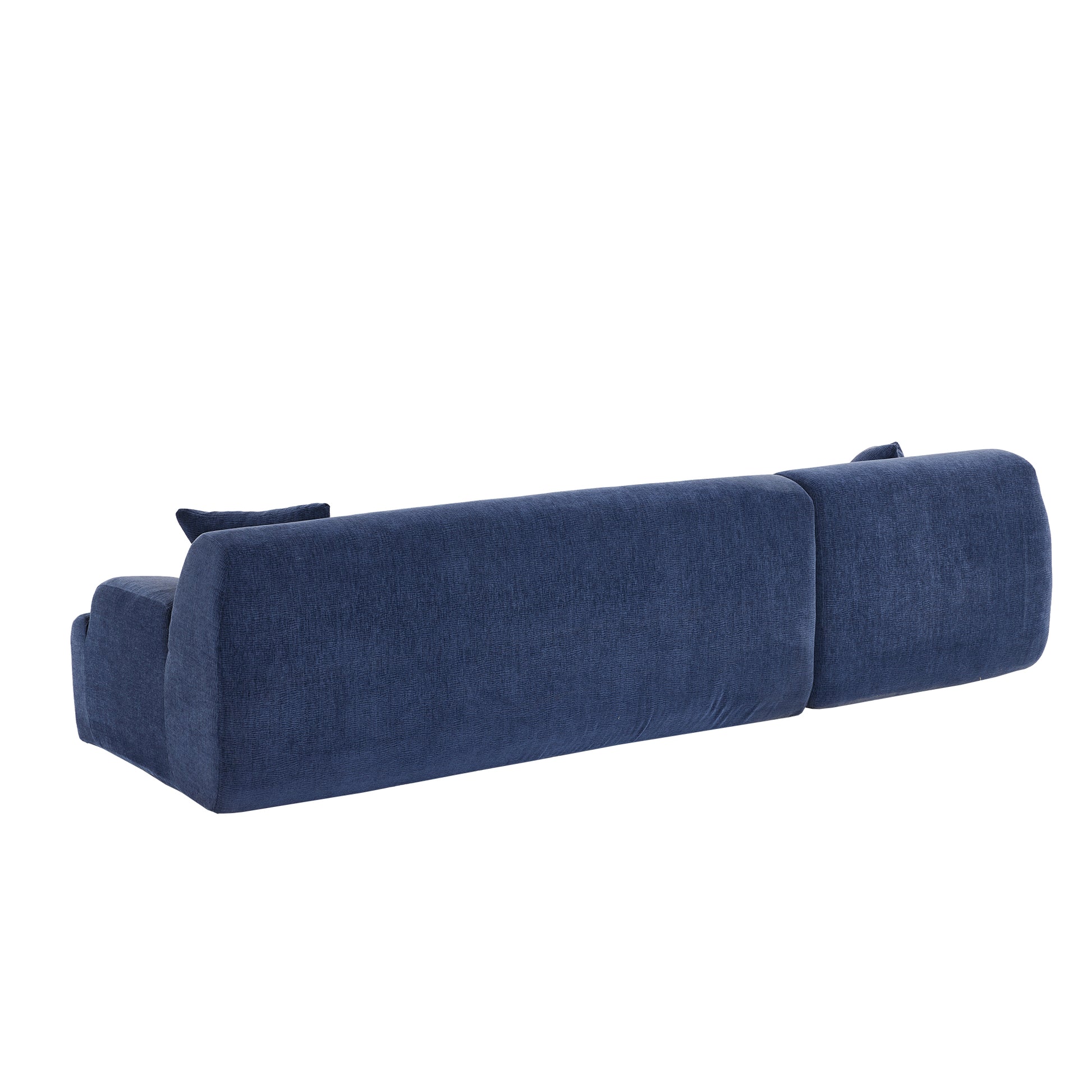 Modern Large L Shape Modular Sectional Sofa For Living Room, Bedroom, Salon, 2 Piece Free Combination, Simplified Style Blue Polyester 3 Seat