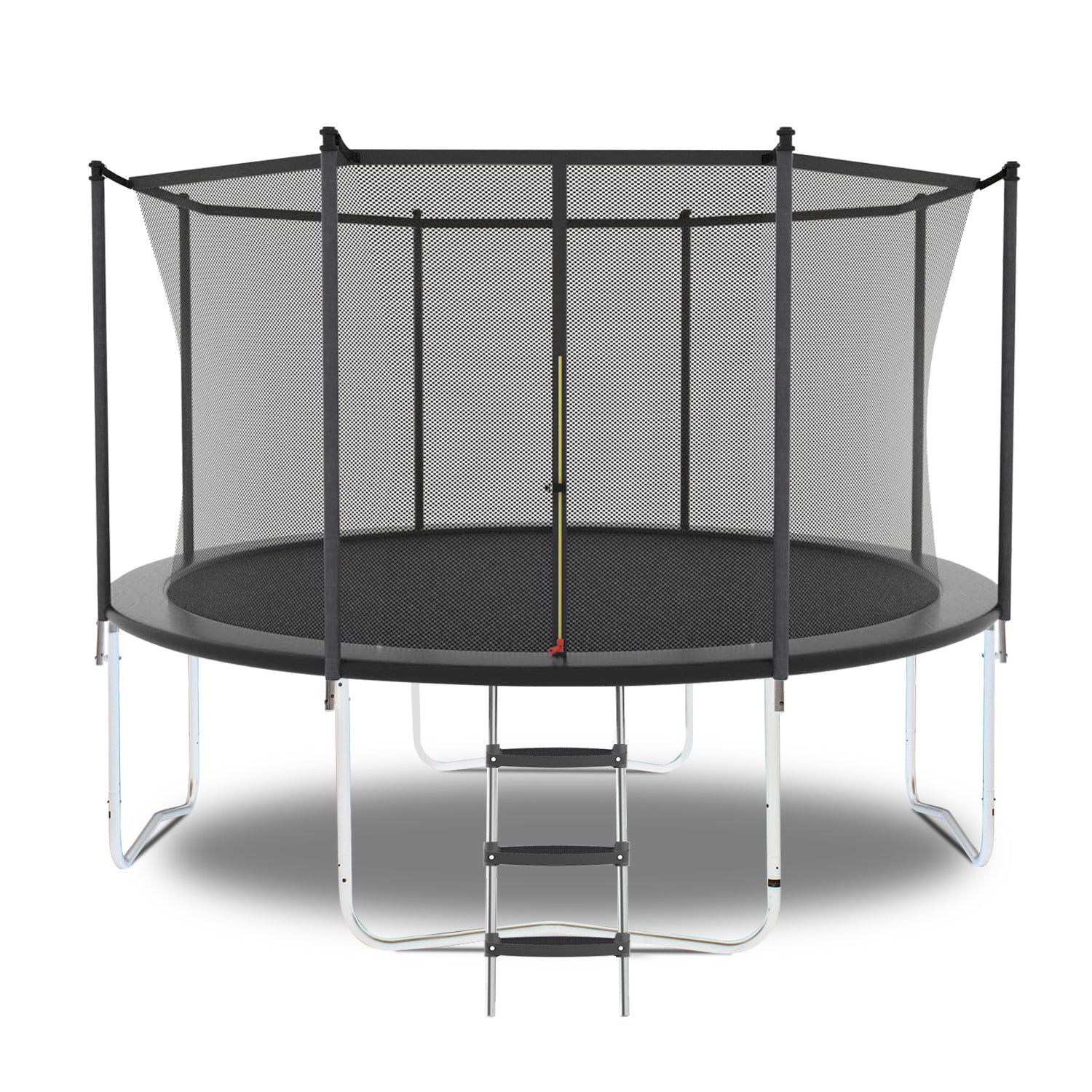 14Ft Trampoline With Safety Enclosure Net, Outdoor Trampoline With Heavy Duty Jumping Mat And Spring Cover Padding For Kids And Adults Gray Garden & Outdoor Iron