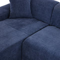 Modern Large L Shape Modular Sectional Sofa For Living Room, Bedroom, Salon, 2 Piece Free Combination, Simplified Style Blue Polyester 3 Seat