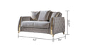 2Pc Modern Living Room Set In Taupe Taupe Wood Modern Upholstered Wood 5 Seat