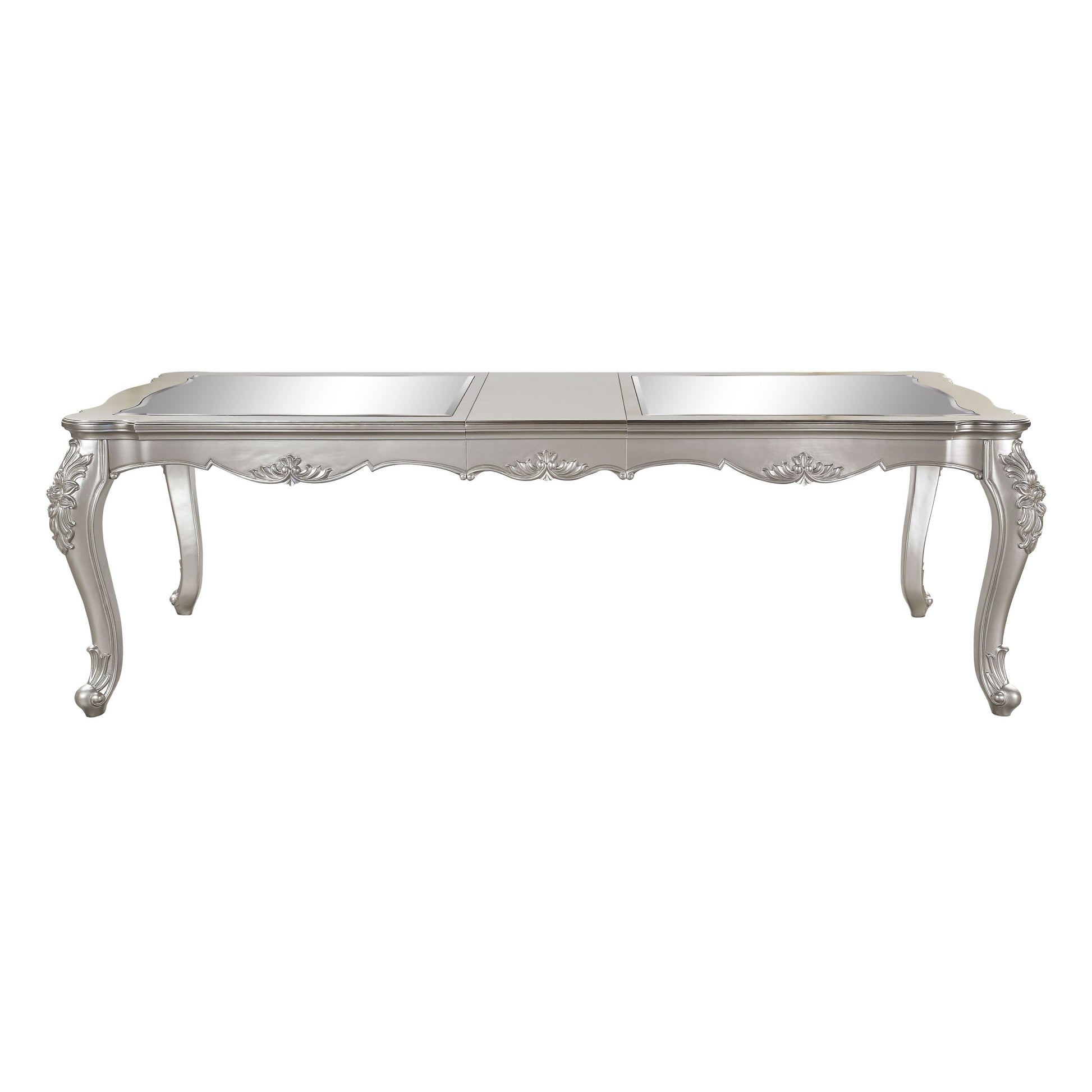Bently Dining Table Champagne Finish Dn01367 Champagne Solid Wood Mdf