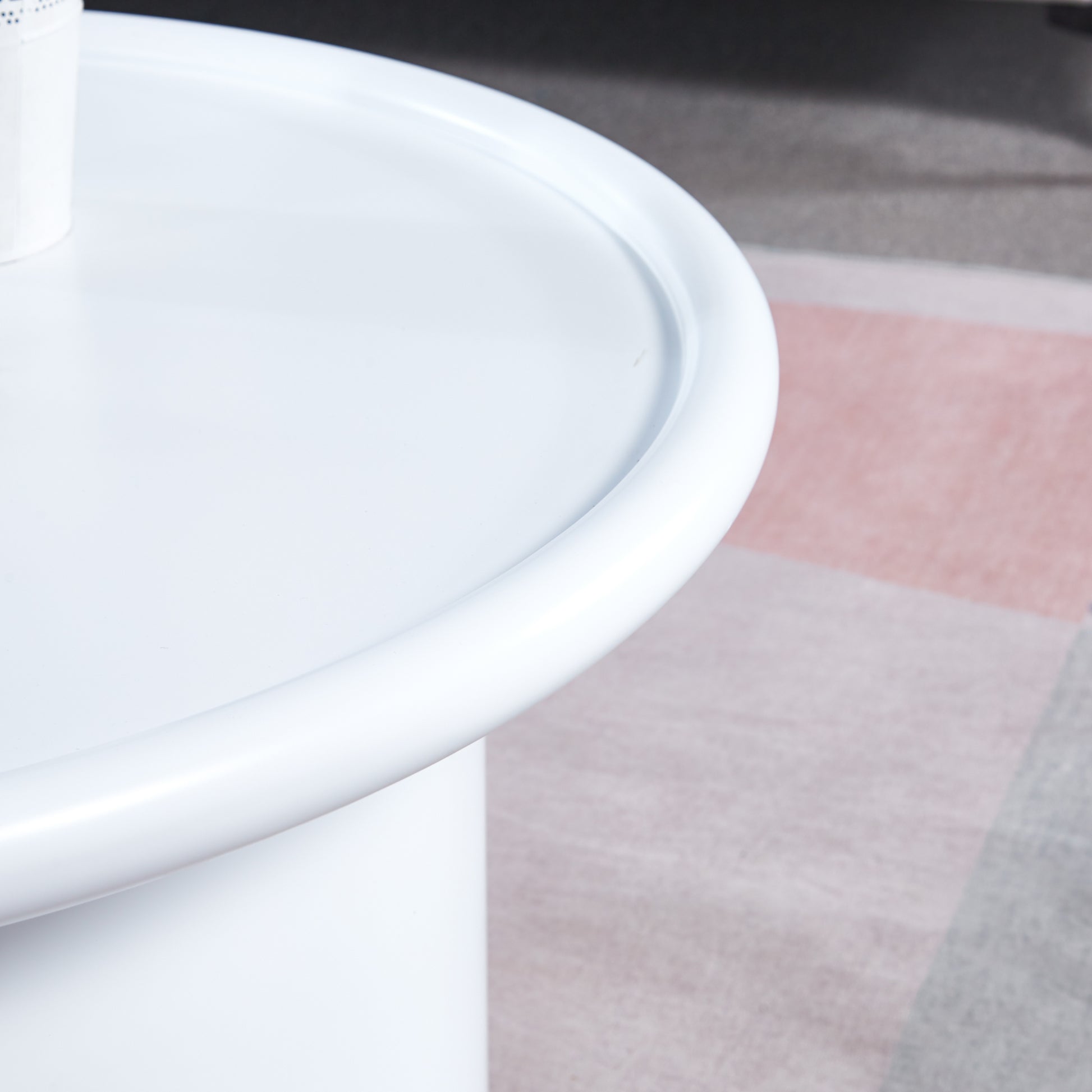 2 Pieces White Mdf Round Coffee Table Set For Living Room, Bedroom White Mdf
