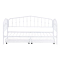 Twin Size Stylish Metal Daybed With 2 Drawers, White White Iron