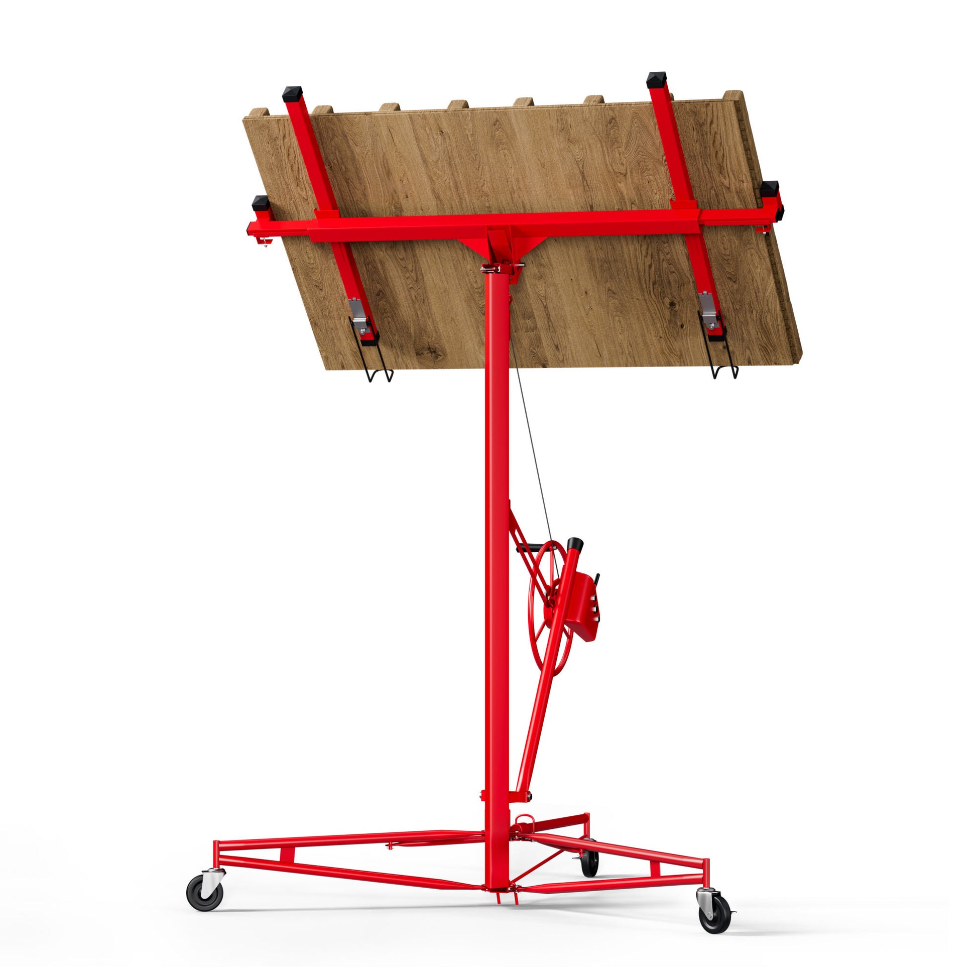 11Ft Lift Drywall Panel Hoist Jack For Ceiling Red Red Iron Plastic