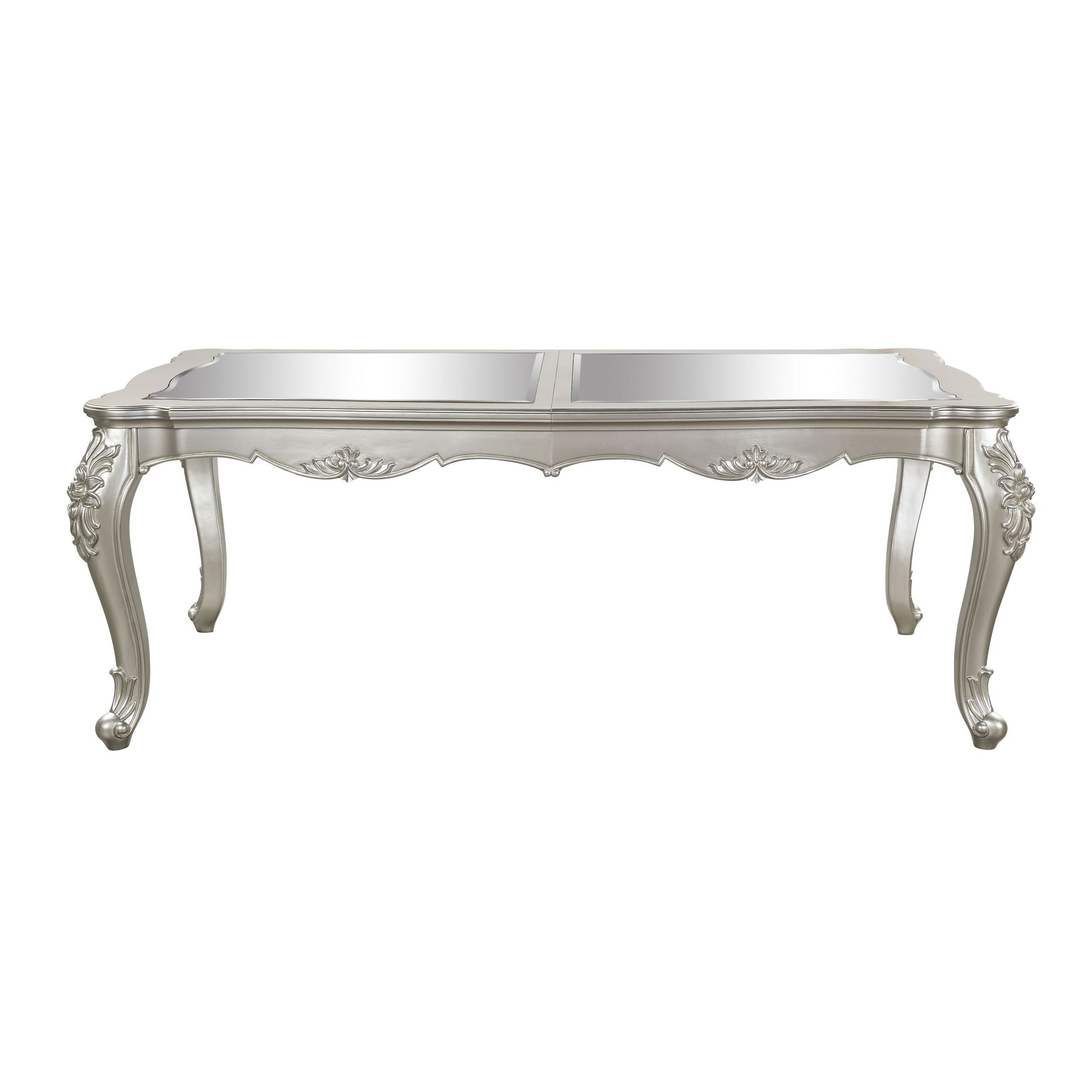Bently Dining Table Champagne Finish Dn01367 Champagne Solid Wood Mdf