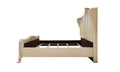 Dresden Queen Bed In Pu & Bone White Finish Bd01674Q White Pu