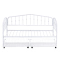 Twin Size Stylish Metal Daybed With 2 Drawers, White White Iron