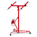 11Ft Lift Drywall Panel Hoist Jack For Ceiling Red Red Iron Plastic