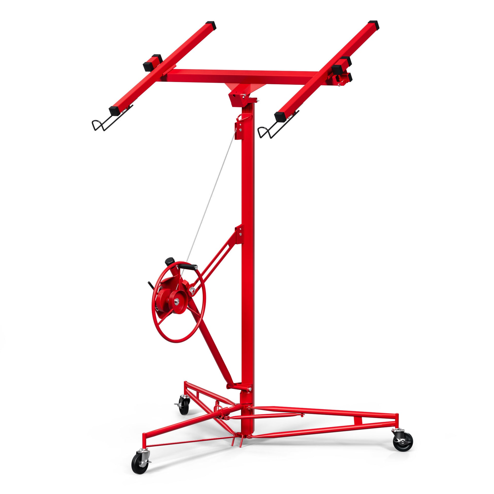 11Ft Lift Drywall Panel Hoist Jack For Ceiling Red Red Iron Plastic