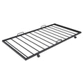 Metal Bunk Bed With Big Bookshelf, Twin, Black Black Metal