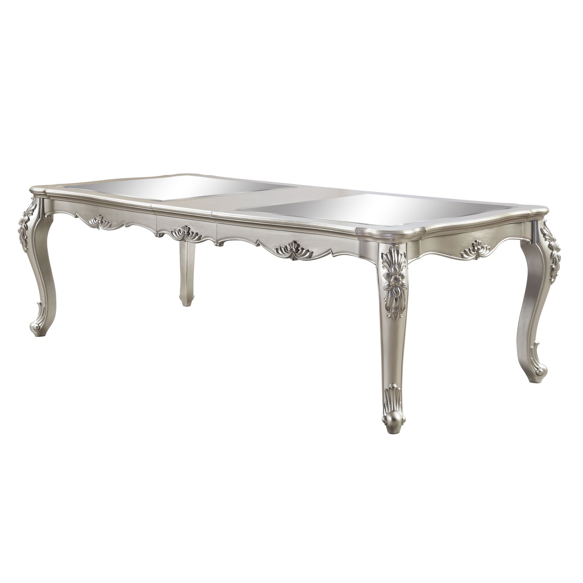 Bently Dining Table Champagne Finish Dn01367 Champagne Solid Wood Mdf