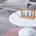 2 Pieces White Mdf Round Coffee Table Set For Living Room, Bedroom White Mdf