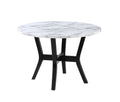 Kusa 5Pc Pack Dining Set, Engineering Stone Top & Black Finish Dn02014 Black Marble