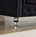 L8085B Two Seat Three Seat Modular Sofa Black Black Velvet