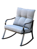 Rocker Set Chair And Teapoy Medium Grey Yes Medium Grey Metal