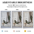 Hollywood Led Full Body Mirror With Lights Extra Large Full Length Vanity Mirror With 3 Color Mode Lights, Vertical Horizontal Hanging Aluminum Mirror For Dressing Rooms, Bedroom Silver, 72X48