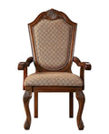 Chateau De Ville Arm Chair Set 2 In Fabric & Cherry 04078A Cherry Fabric