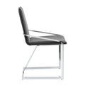 Zlatan Side Chair Set 2 , Gray Velvet & Chrome Finish Dn02235 Gray Velvet