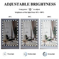 Hollywood Led Full Body Mirror With Lights Extra Large Full Length Vanity Mirror With 3 Color Mode Lights, Vertical Horizontal Hanging Aluminum Mirror For Dressing Rooms, Bedroom Silver, 72X48