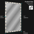 Hollywood Led Full Body Mirror With Lights Extra Large Full Length Vanity Mirror With 3 Color Mode Lights, Vertical Horizontal Hanging Aluminum Mirror For Dressing Rooms, Bedroom Silver, 72X48
