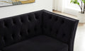 L8085B Two Seat Three Seat Modular Sofa Black Black Velvet