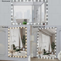 Hollywood Led Full Body Mirror With Lights Extra Large Full Length Vanity Mirror With 3 Color Mode Lights, Vertical Horizontal Hanging Aluminum Mirror For Dressing Rooms, Bedroom Silver, 72X48