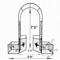 Metal Garden Arch With Doors Garden Arbor Trellis Climbing Plants Support Arch Outdoor Arch Wedding Arch Party Events Archway Black Black Iron